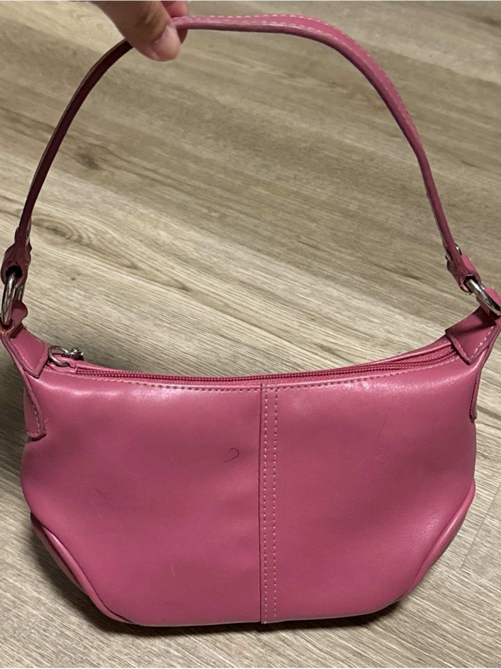 Nine & Co. Rose Pink Leather Shoulder Bag